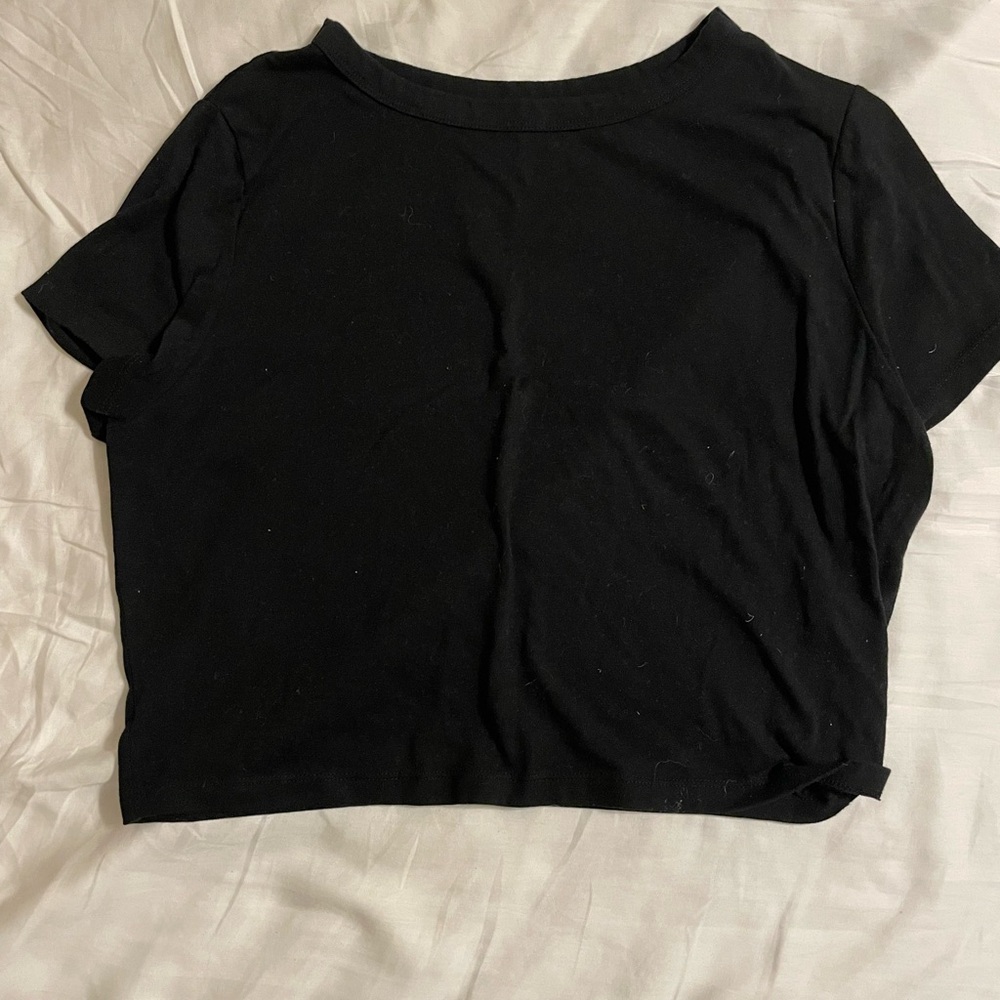 Classic Black Women's Crop Tee